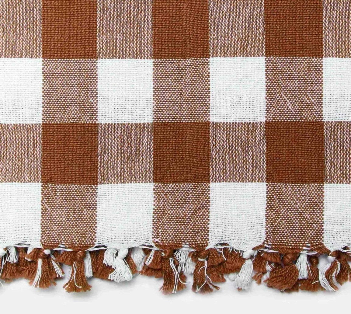 Gingham Nutmeg Tea Towel