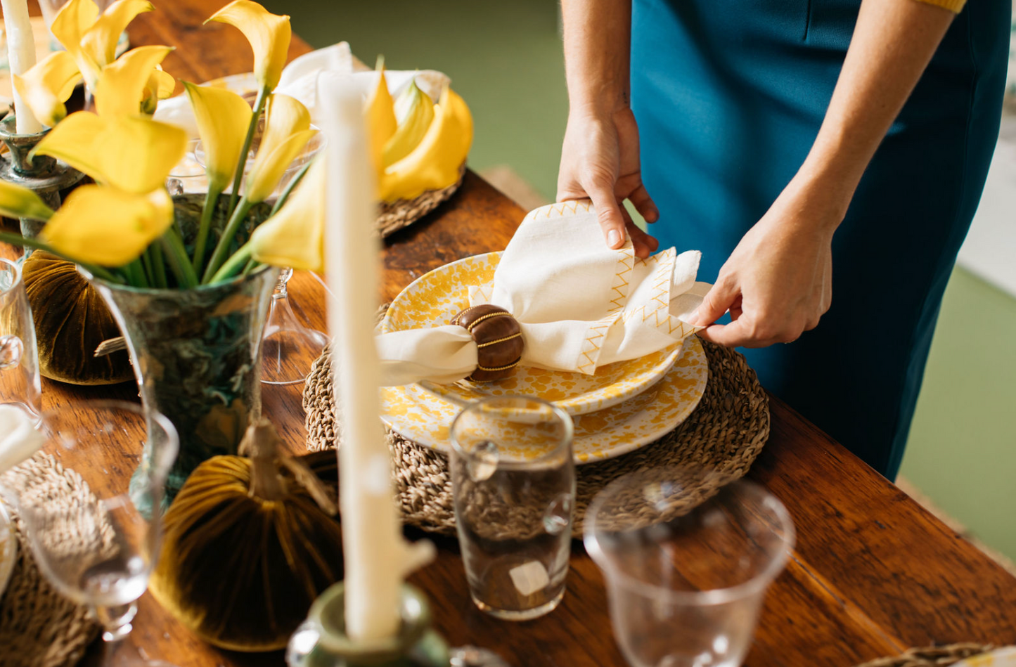 Zig Zag Napkin, Amber