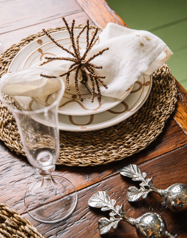 Wooden Beaded Napkin Ring