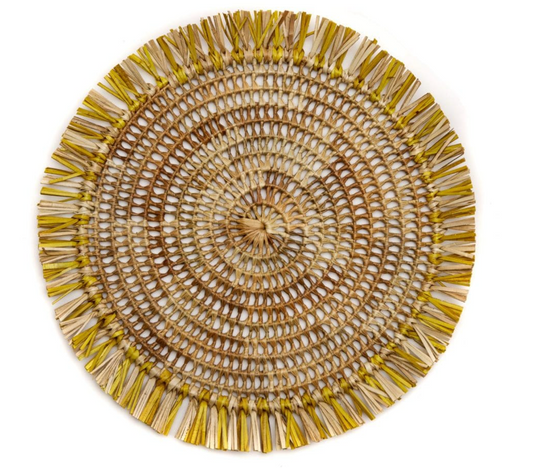Fringed Raffia Placemat