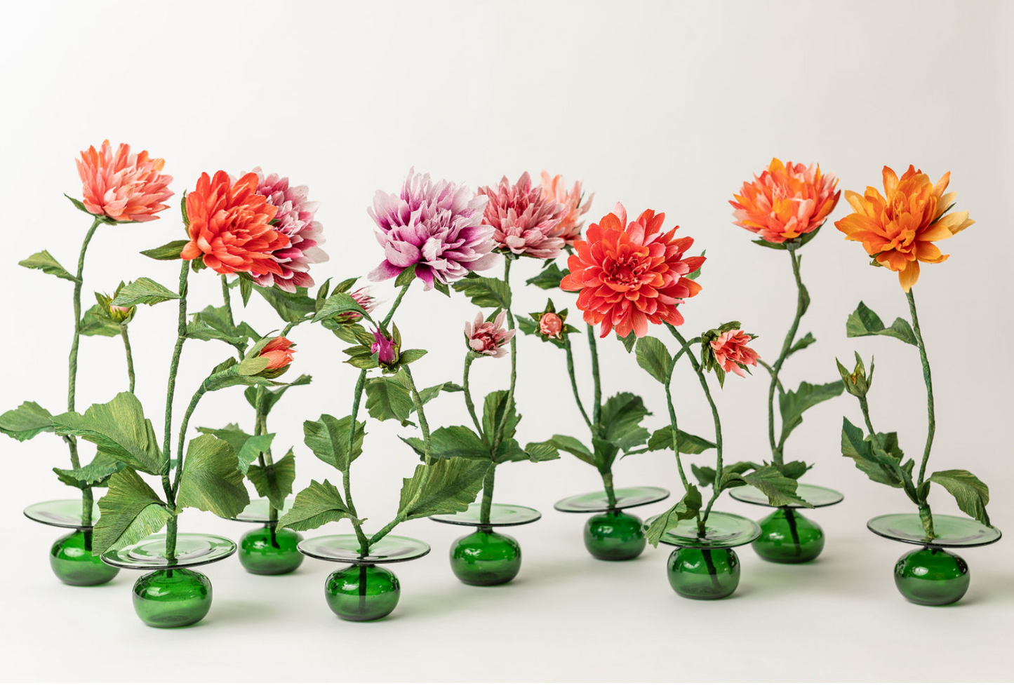 Single Stem Dahlia, Paper Flower