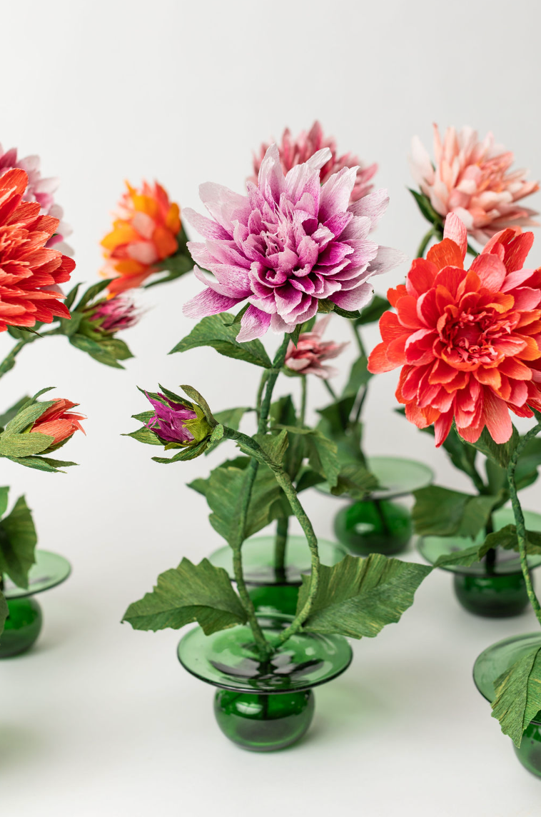 Single Stem Dahlia, Paper Flower