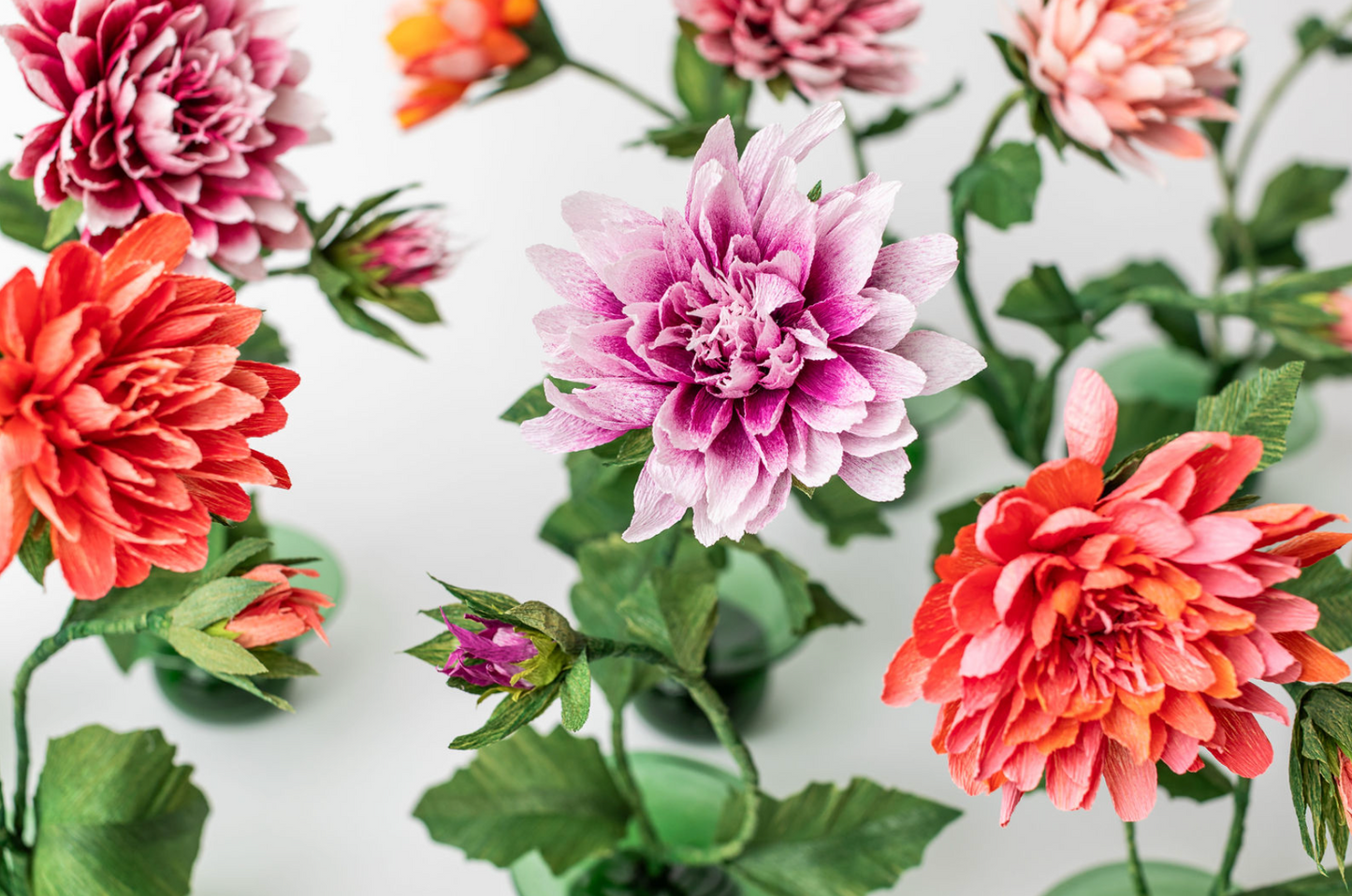 Single Stem Dahlia, Paper Flower