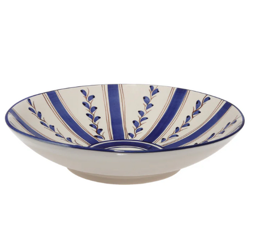 Blue Stripe Serving Bowl