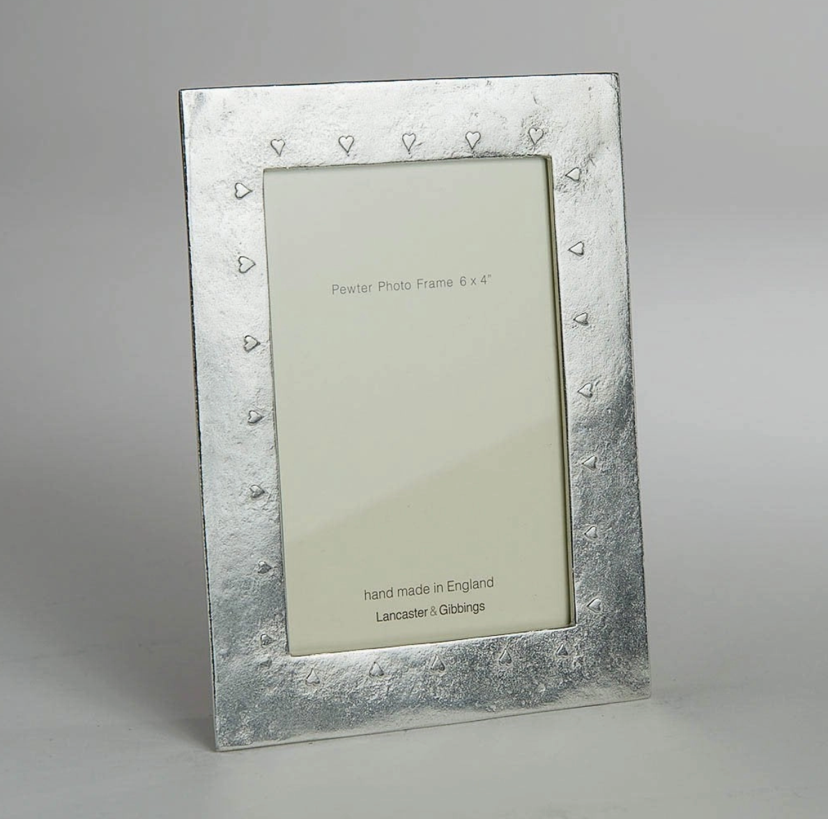 Hearts Pewter Photo Frame