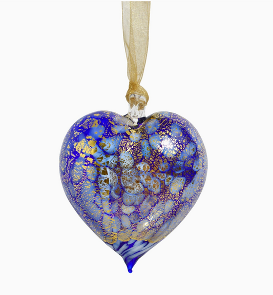 Murano Snowy Heart Ornament