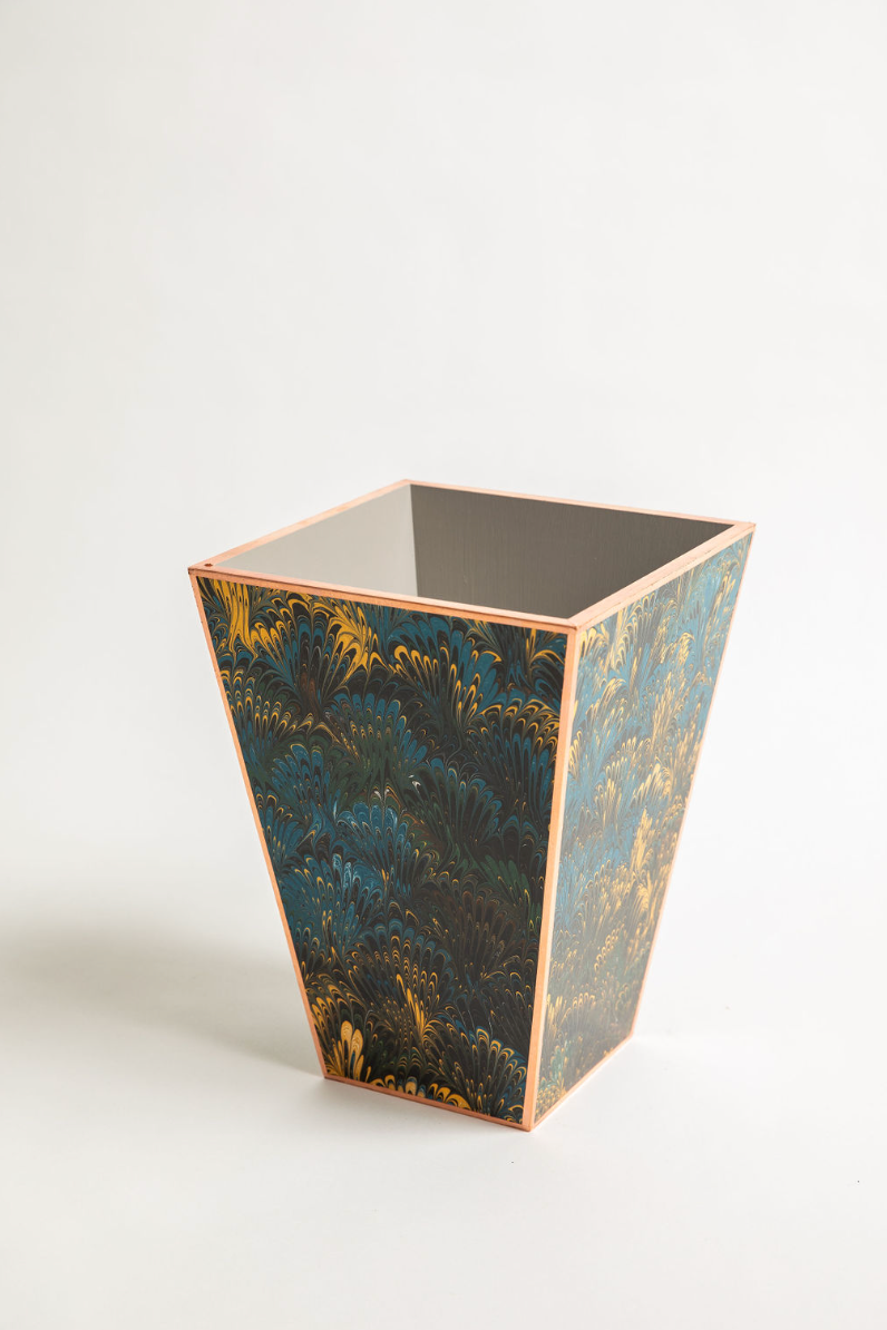 Marbled Wastepaper Basket