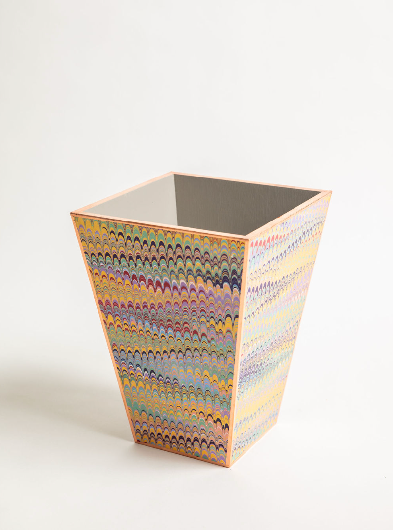 Marbled Wastepaper Basket