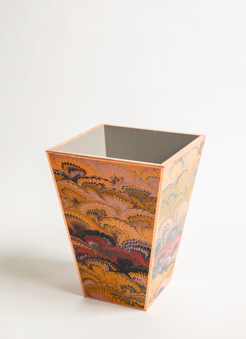 Marbled Wastepaper Basket