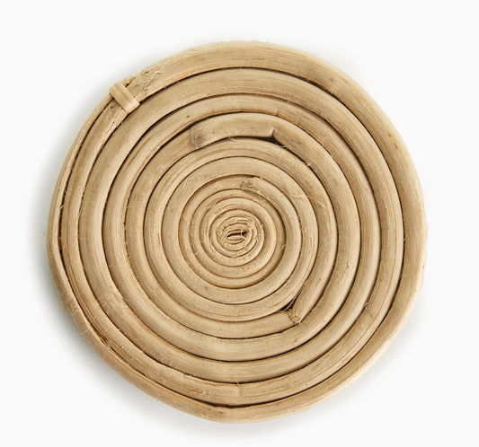 Cane Rattan Coasters, Set Of 4