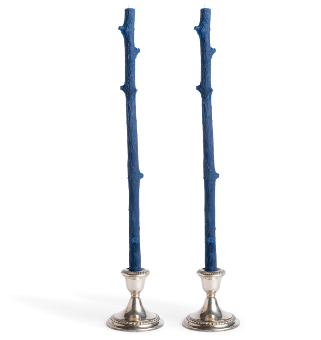 Hemlock Stick Candles, Pair