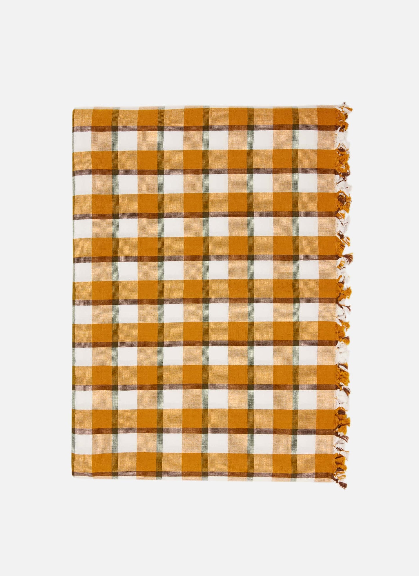 Harvest Plaid Goldenrod Tablecloth, Large