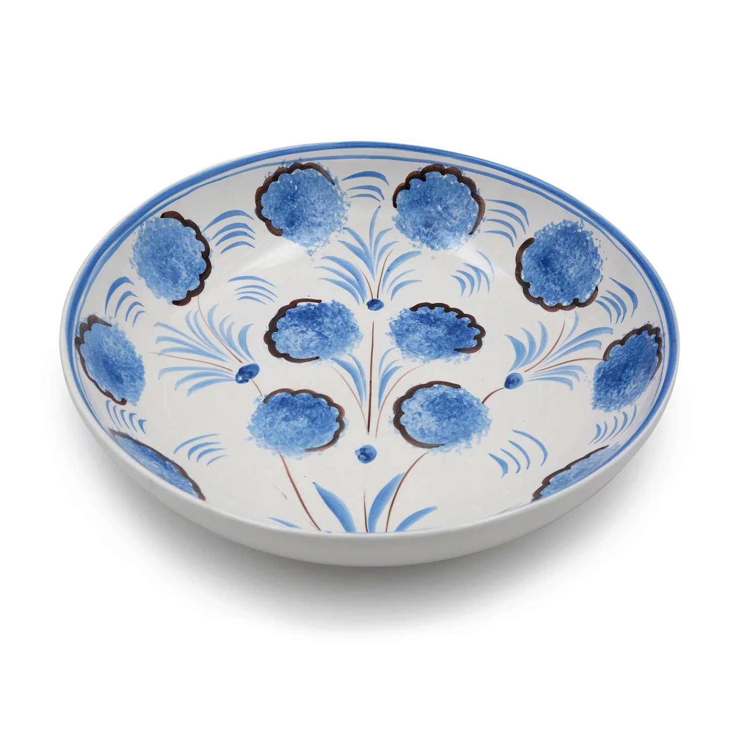 Blue Flower Oval Serving Bowl