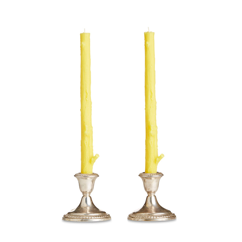 Cedar Stick Candles, Pair