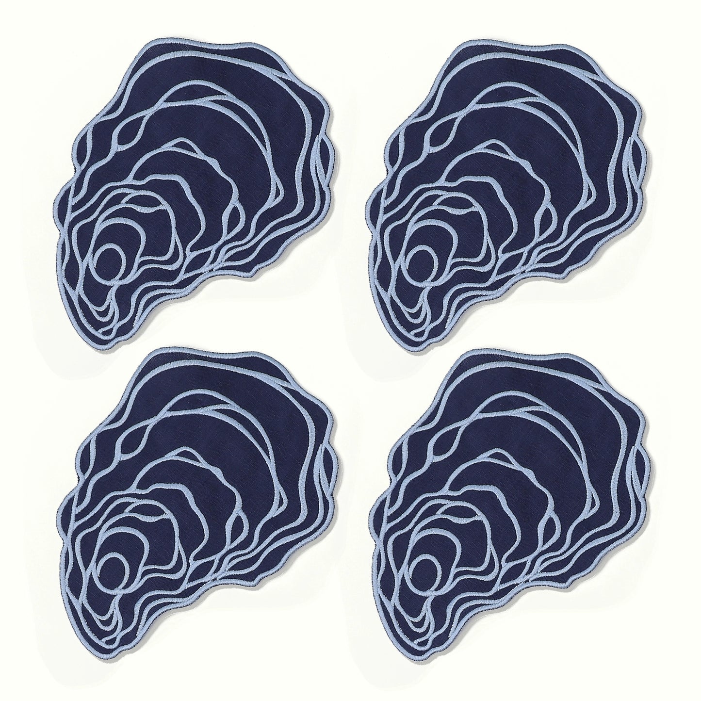 Oyster Linen Cocktail Napkins - Set of 4
