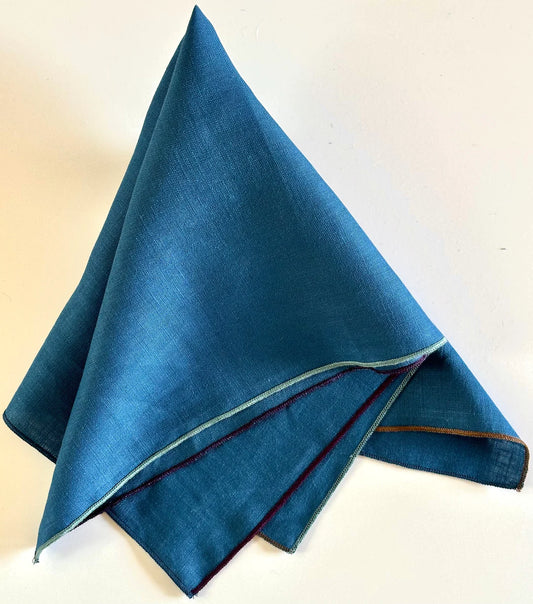 Cerulean Napkins with Night Fall Trimming (Set of 4)