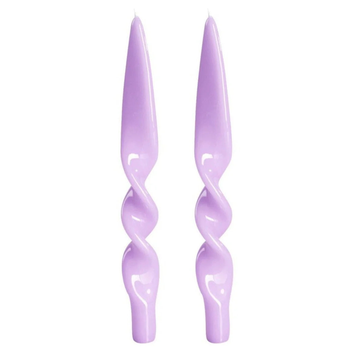 Lacquered Twist Taper Candle (Set of 2)