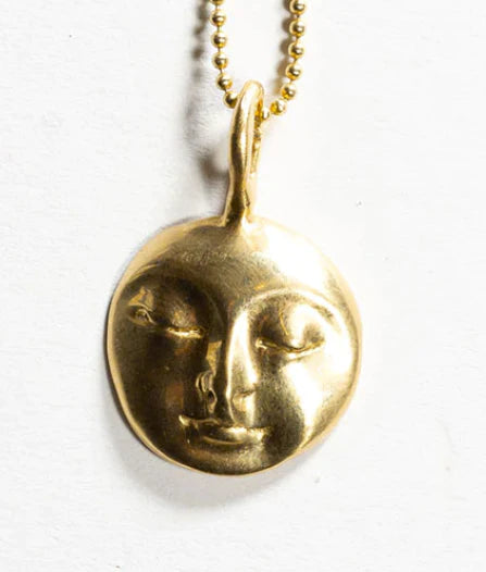 Moon Buddha Charm, Gold