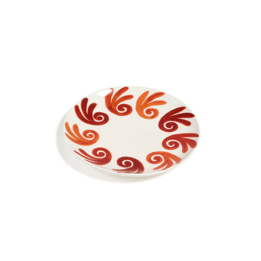 Gaia Dessert Plate, Burned Orange